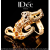 正品法国IDee艺术首饰 豹子戒指 食指水晶戒指 欧美大牌潮人指环