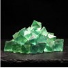 天然水晶碎石原石标本石摆件治愈石智慧之石绿色萤石八面体 十个