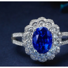 LAC高级珠宝斯里兰卡天然蓝宝石戒指女18k金定制镶嵌彩宝证书正品